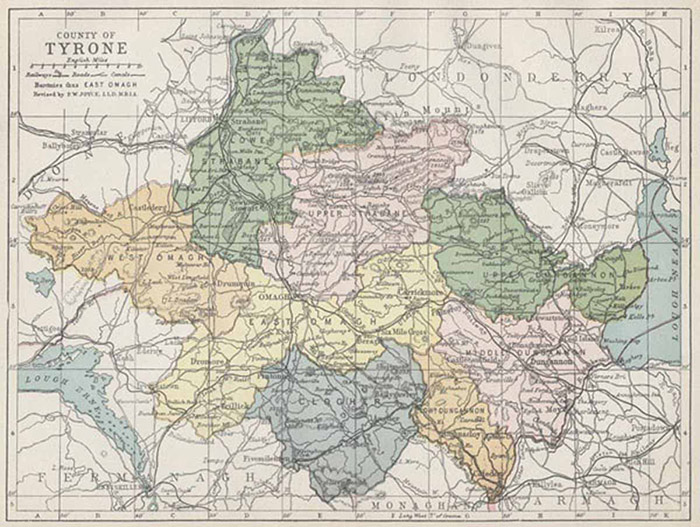 Old Map of County Tyrone